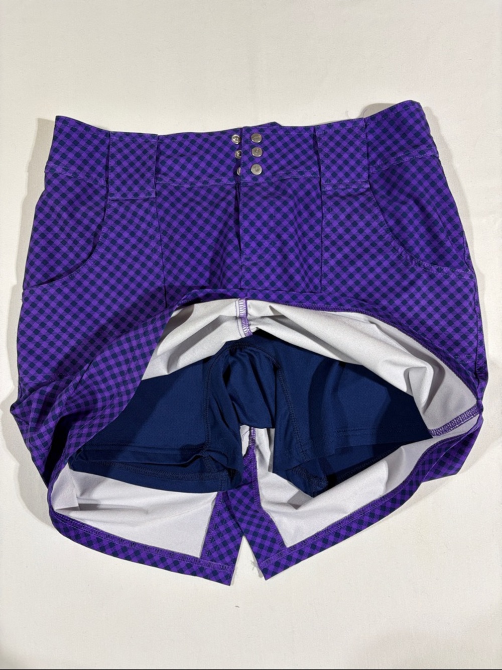 Jofit Purple Checkered Golf Skort with Front Pockets NNT size 6 - Picture 9 of 14